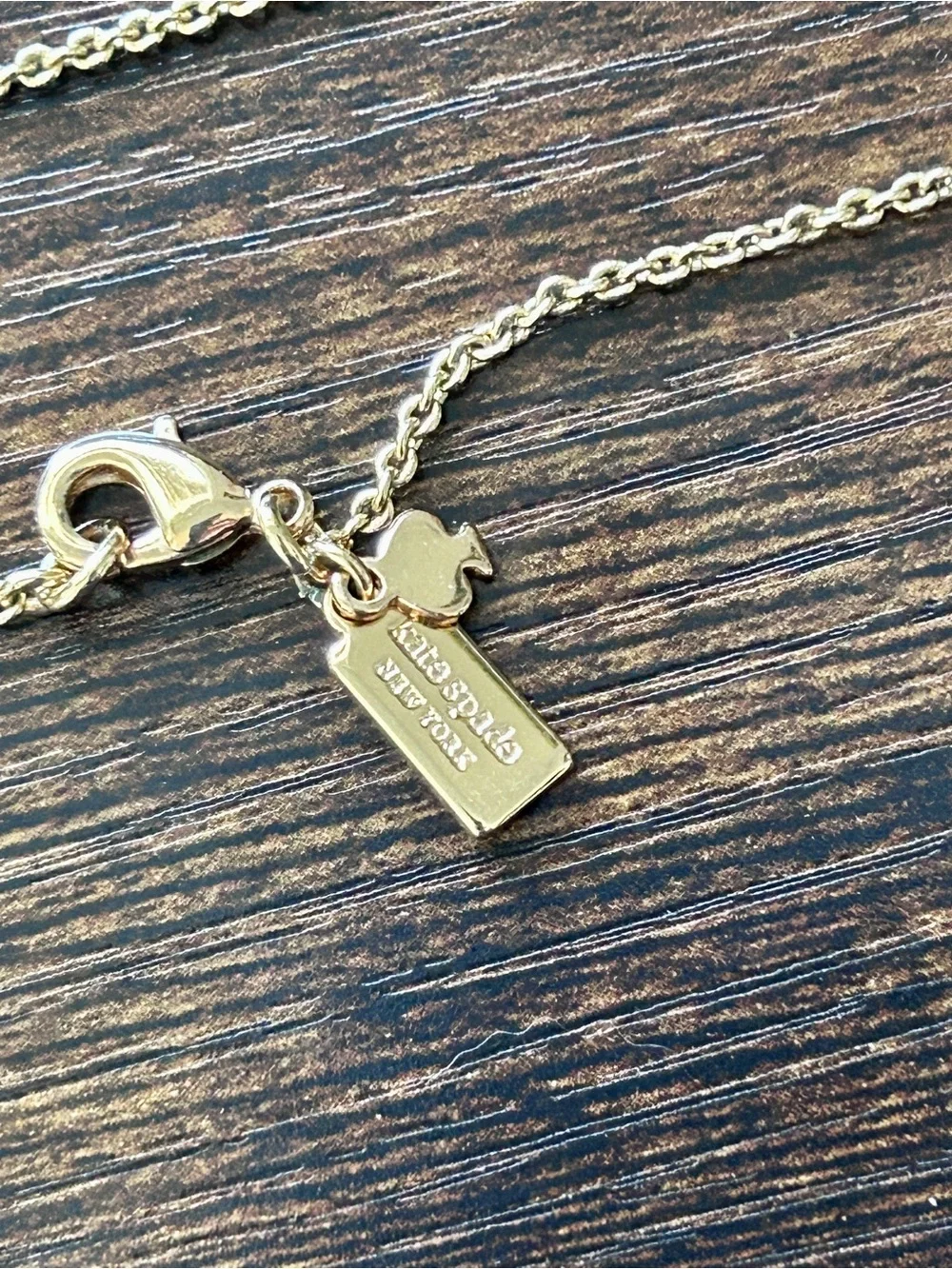 Kate Spade Cluster Gold Crystal Station and Pave 16” Necklace - Picture 7 of 10